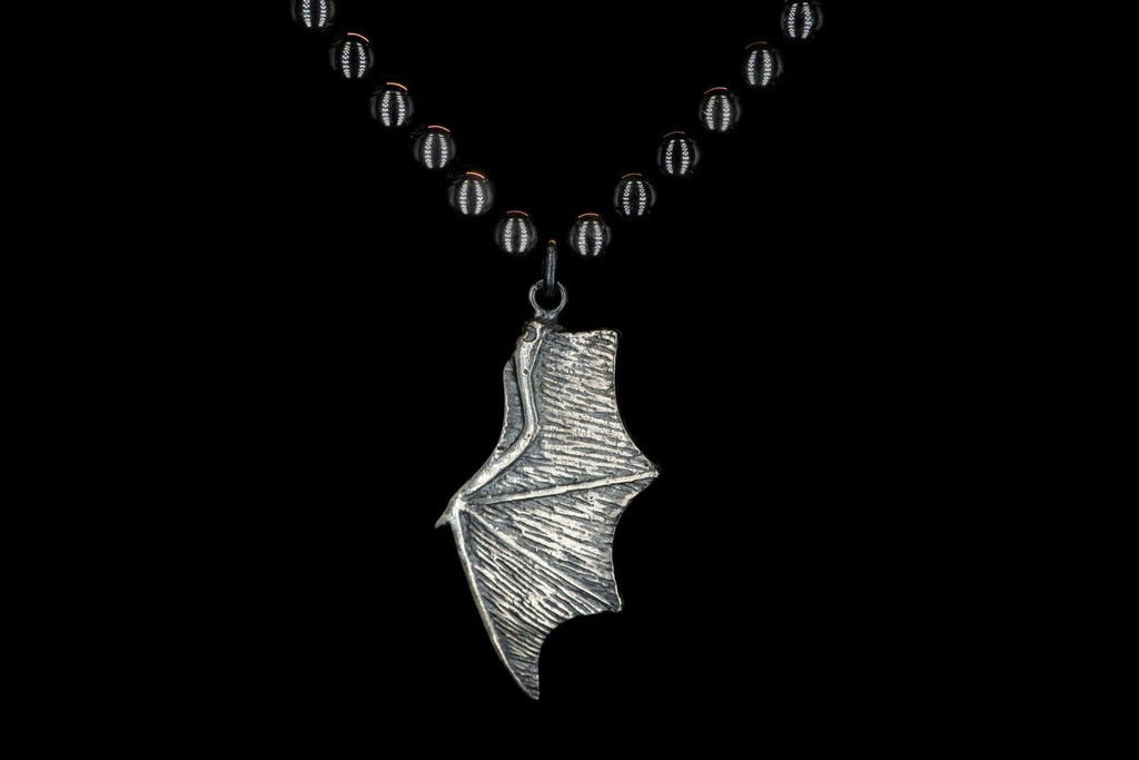 OBSIDIAN BAT WING NECKLACE - Rock and Jewel