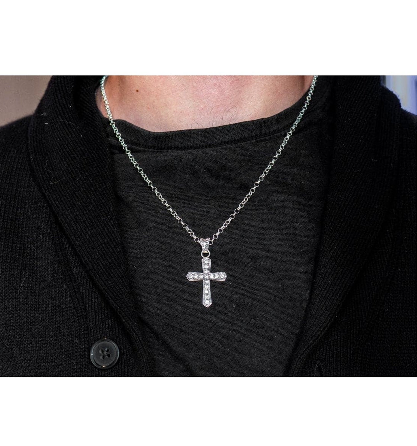 SMALL CROSS ZIRCONIA BLANCA
