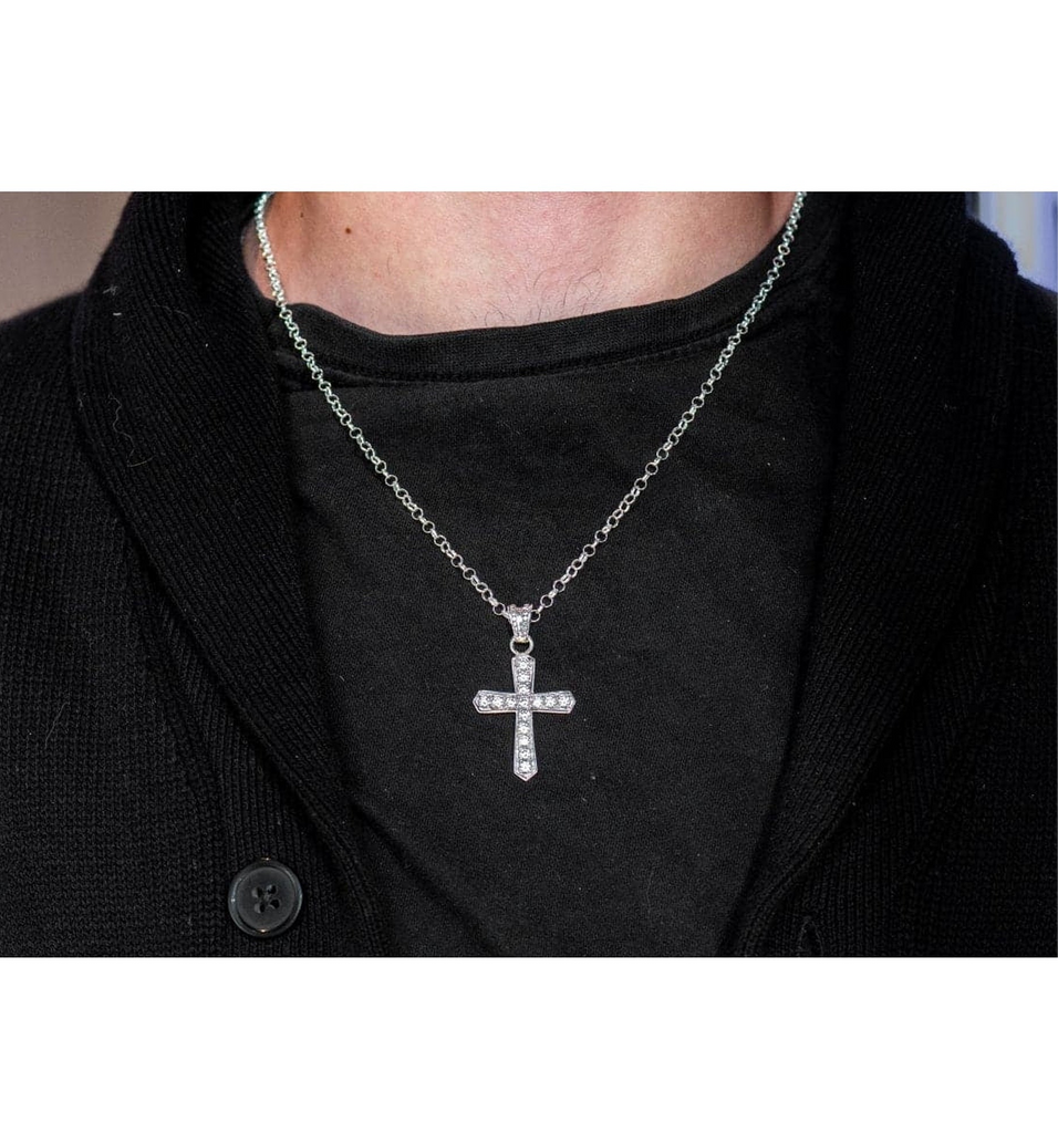 SMALL CROSS ZIRCONIA BLANCA