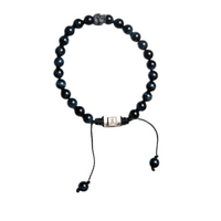 ONE SKULL OJO DE TIGRE GRIS BRACELET