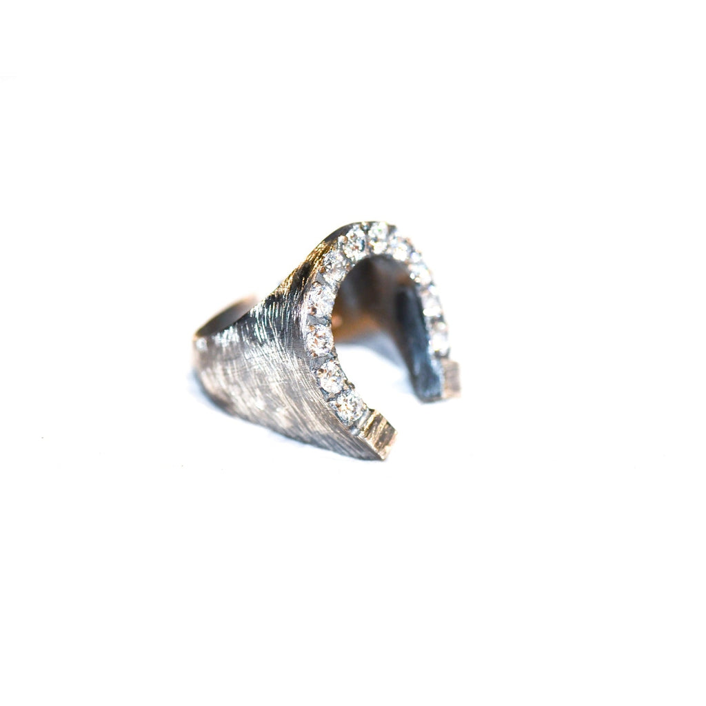 HORSESHOE RING ZIRCONIA BLANCA