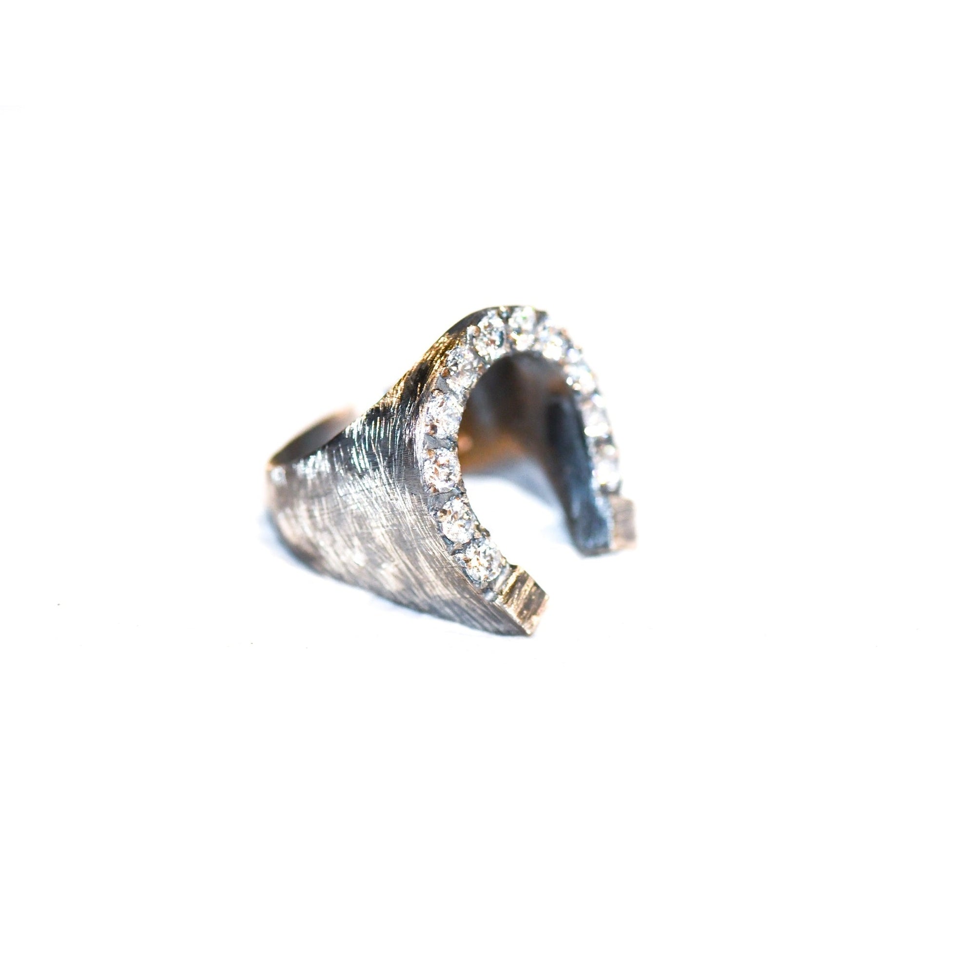 HORSESHOE RING ZIRCONIA BLANCA