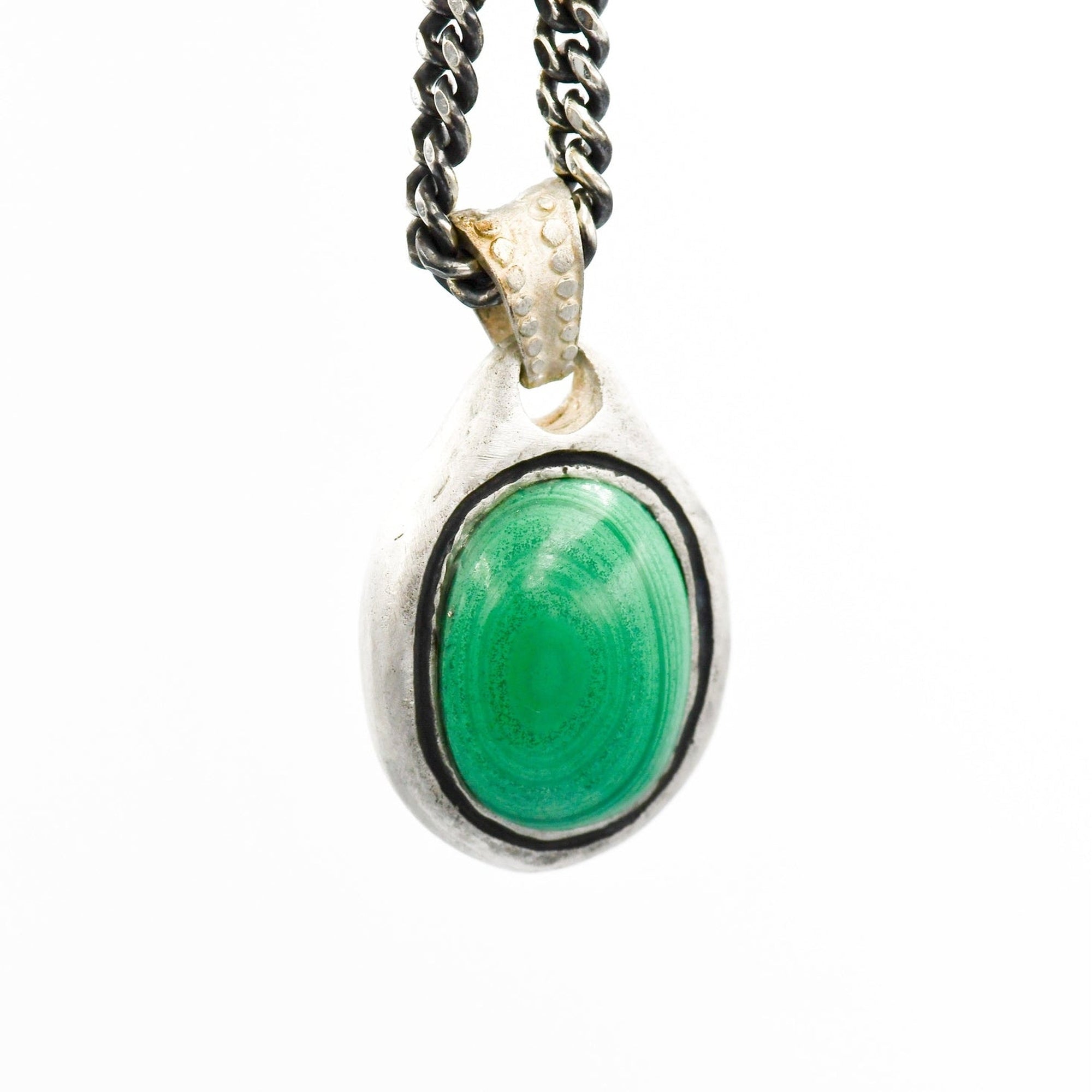 BIG STONE PENDANT MALAQUITA