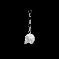 HEART SKULL KEY CHAIN CON ZIRCONIA NEGRA