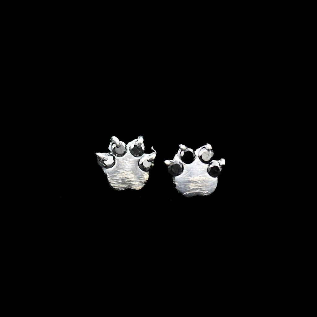 PAW EARRINGS BLACK