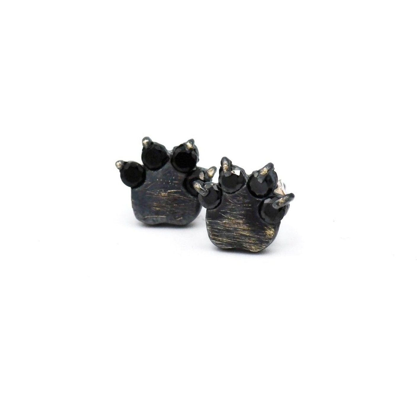 PAW EARRINGS BLACK