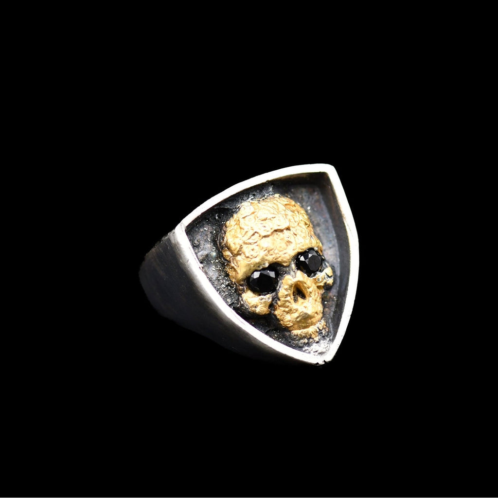 SKULL GUITAR PICK RING GOLDEN