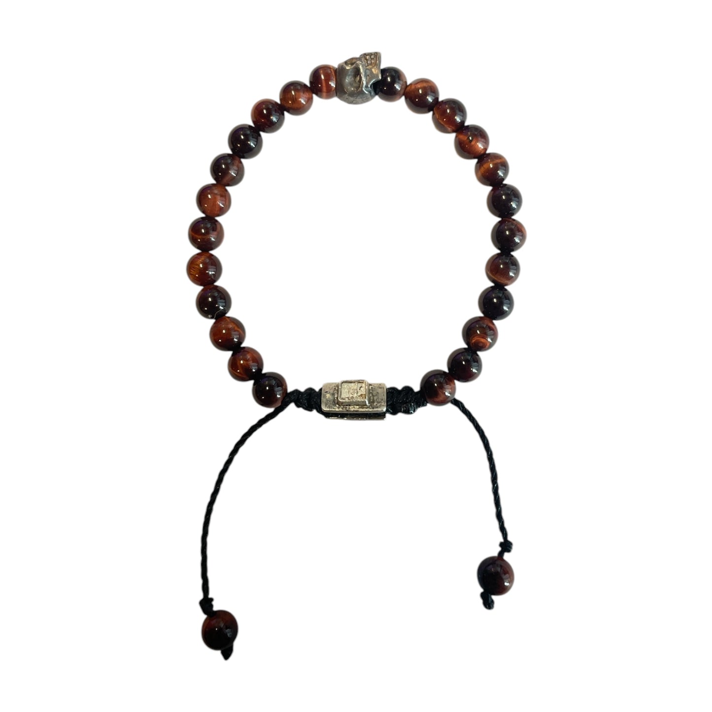 ONE SKULL OJO DE TIGRE CAFE BRACELET