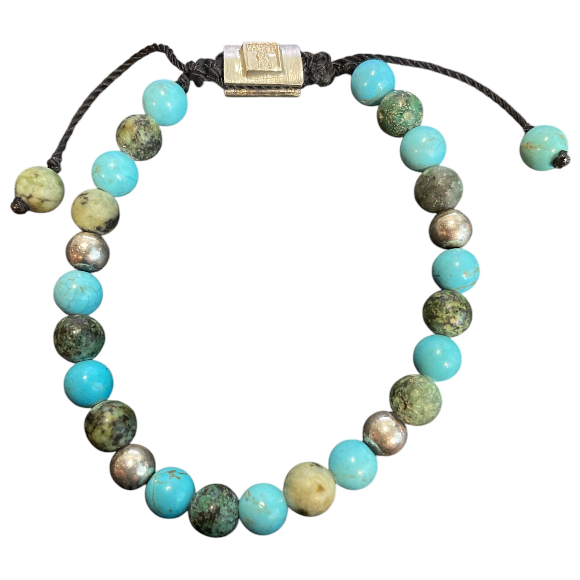5 BALL COMBINED BEADS AFRICAN TURQUOISE AND FINE TURQUOISE