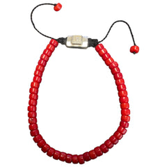 CIRCLE RED STONE BRACELET