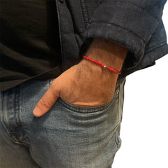 ONE SKULL RED STONE ELASTIC