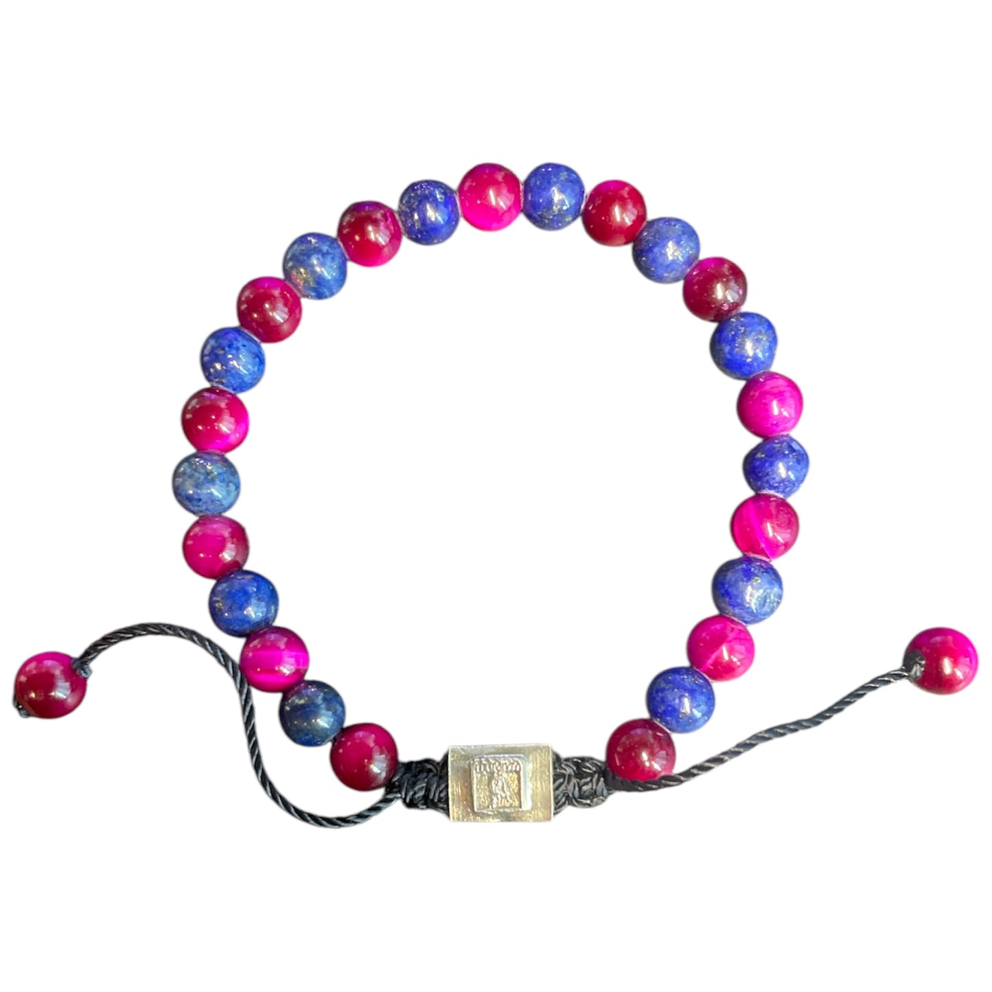COMBINED BEADS LAPISLAZULI AND PINK TIGER EYE