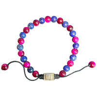 COMBINED BEADS LAPISLAZULI AND PINK TIGER EYE
