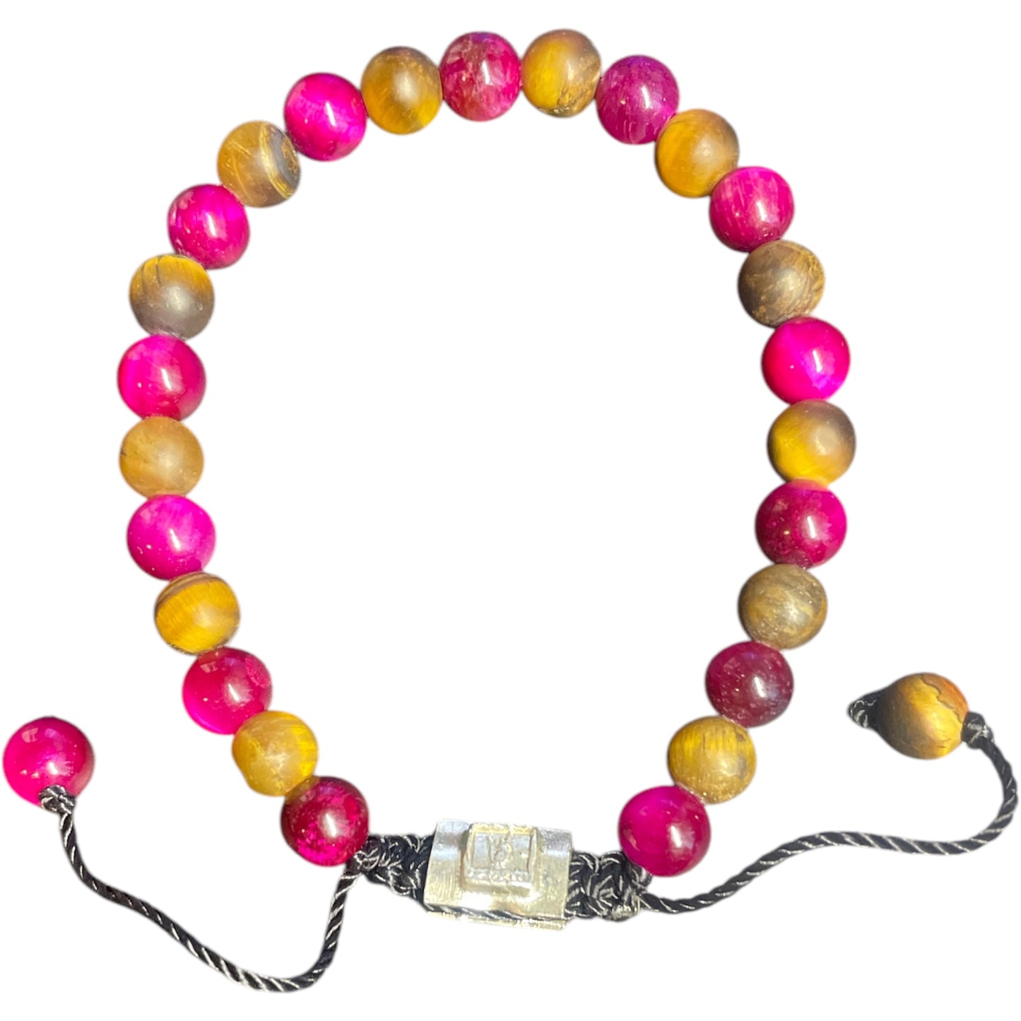 COMBINED BEADS PINK TIGER EYE AND TIGER EYE MATTE