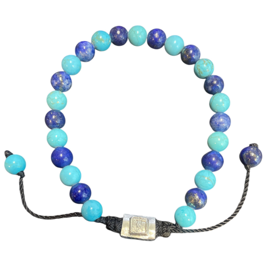COMBINED BEADS TURQUESA AND LAPISLAZULI