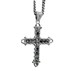 HEART CROSS ZIRCONIA NEGRA
