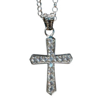 SMALL CROSS ZIRCONIA BLANCA
