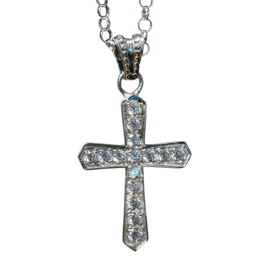 SMALL CROSS ZIRCONIA BLANCA