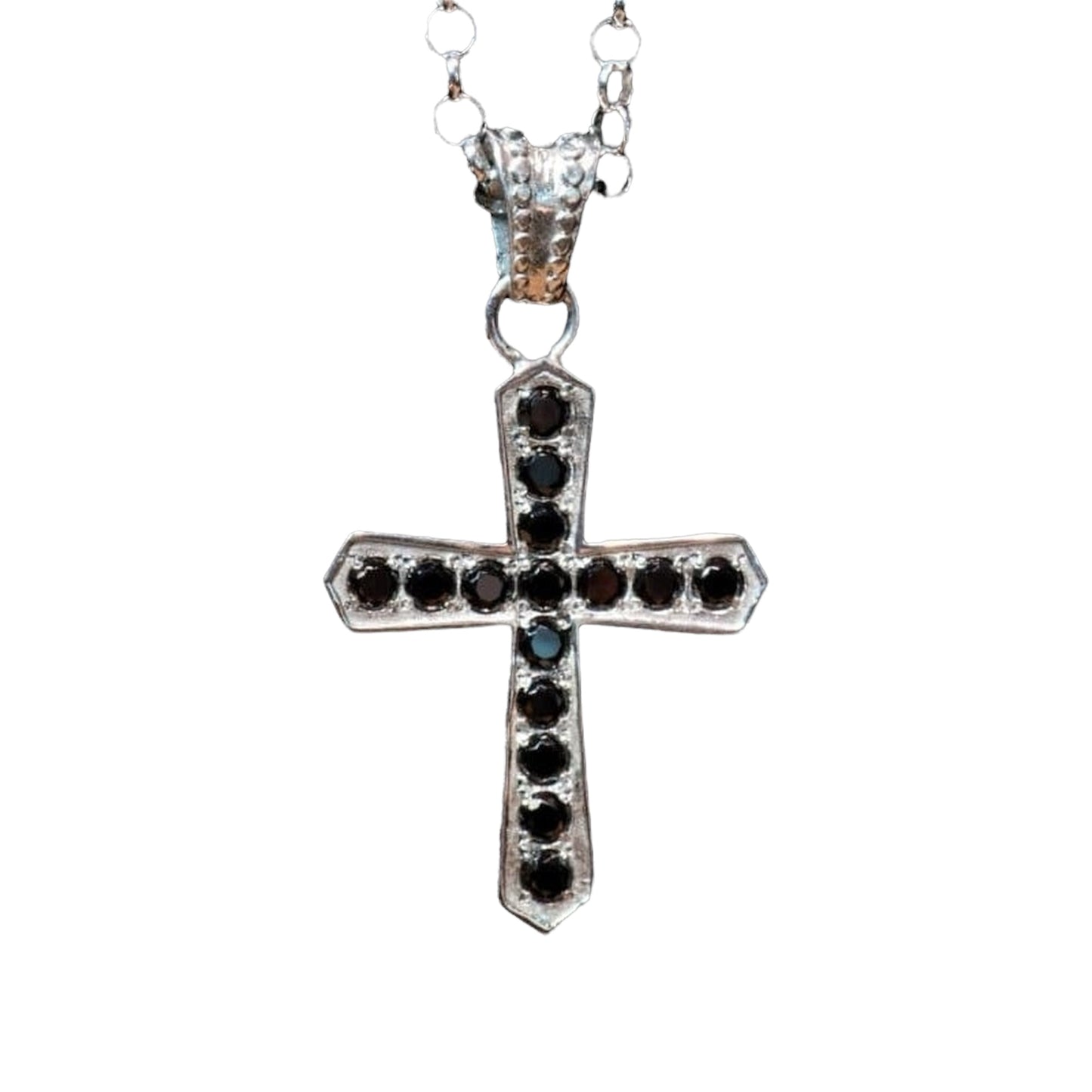 SMALL CROSS ZIRCONIA NEGRA