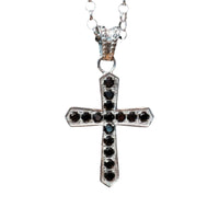 SMALL CROSS ZIRCONIA NEGRA