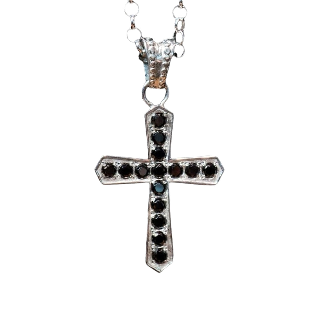 SMALL CROSS ZIRCONIA NEGRA
