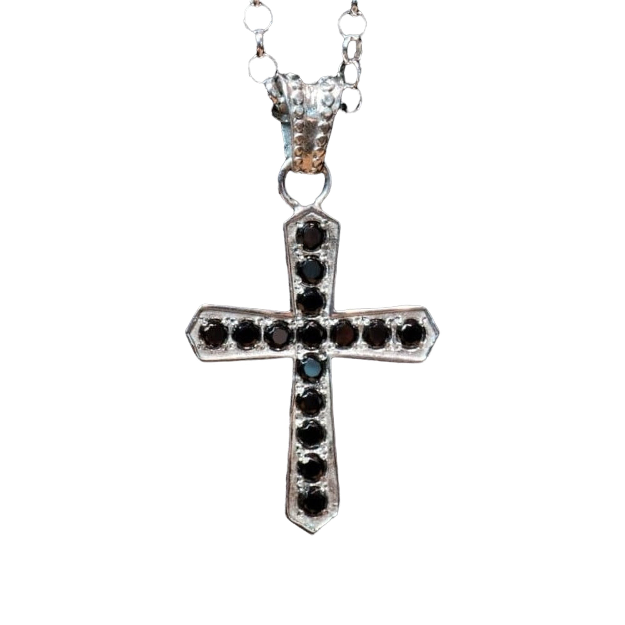 SMALL CROSS ZIRCONIA NEGRA