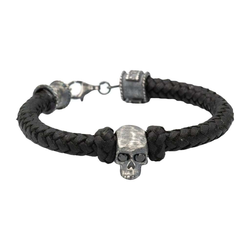 SKULL LEATHER BRACELET