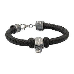 SKULL LEATHER BRACELET