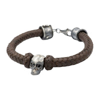 SKULL LEATHER BRACELET