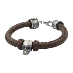 SKULL LEATHER BRACELET