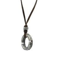 LABYRINTH LEATHER NECKLACE