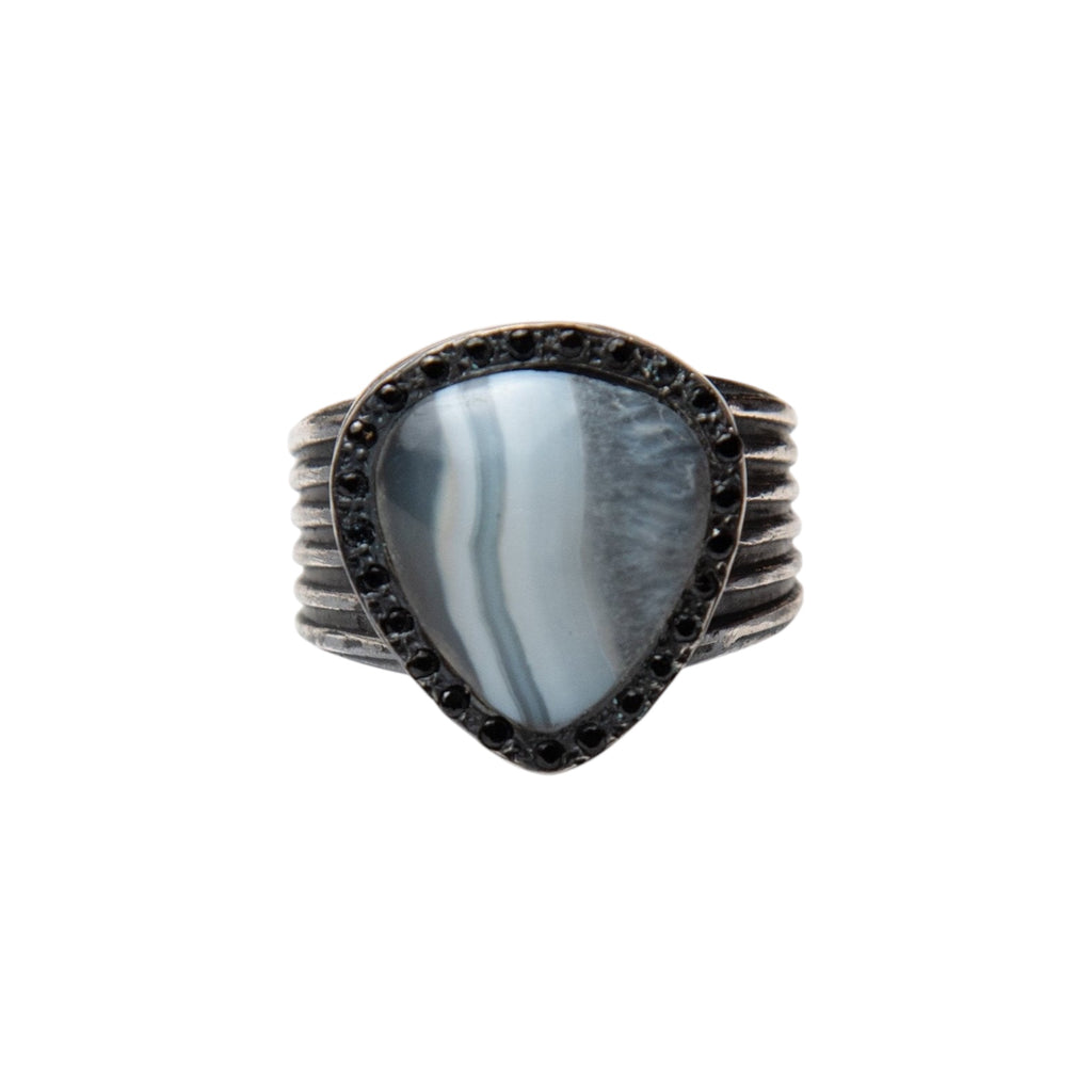 RJ GUITAR PICK STONE RING AGATHA
