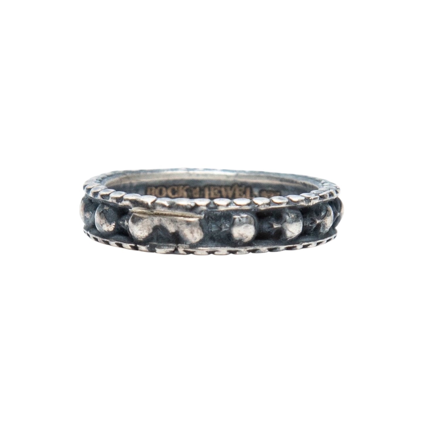 ROUND SKULLS RING