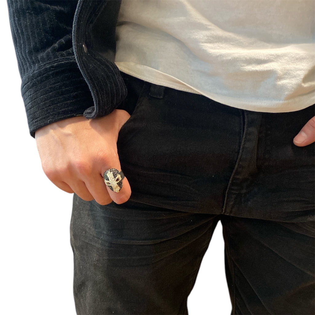 CROSS MASK LUCHA LIBRE (ZIRCONIA NEGRA)