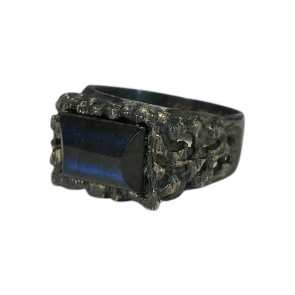 ROCKY LABRADORITE RING