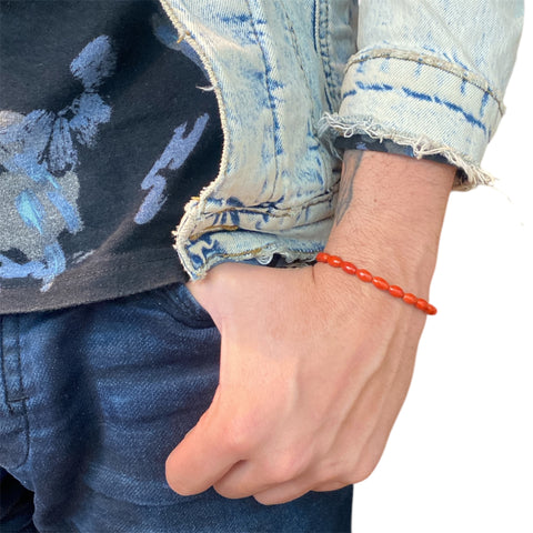 NATURAL RED CORAL BRACELET