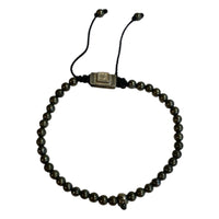 ONE SKULL ROUND PIRITE BRACELET