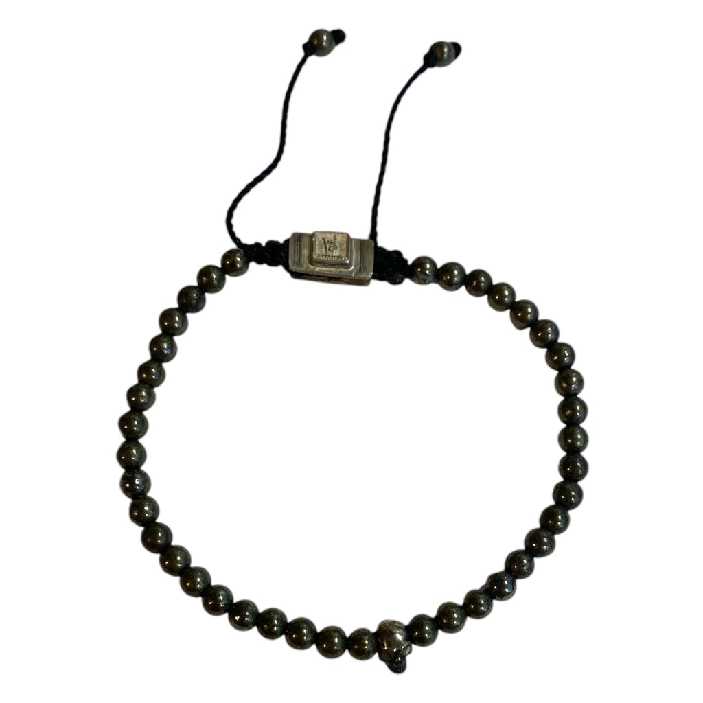 ONE SKULL ROUND PIRITE BRACELET
