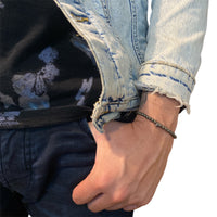 ONE SKULL ROUND PIRITE BRACELET