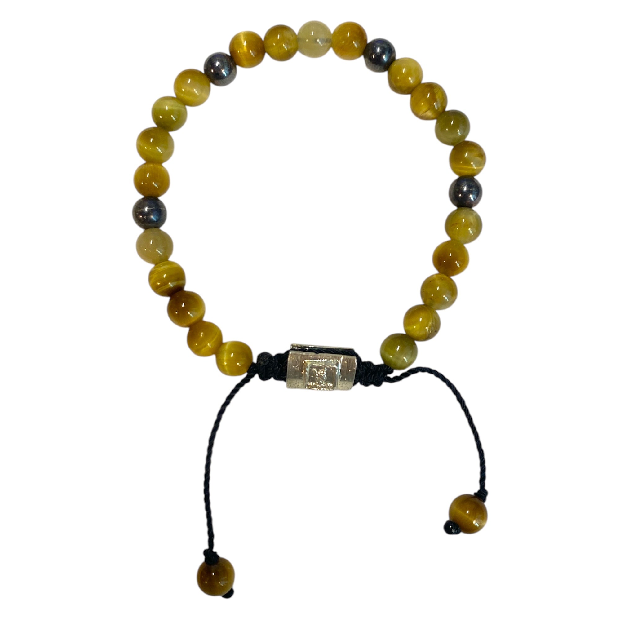5 BALL BLONDE TIGER EYE BRACELET