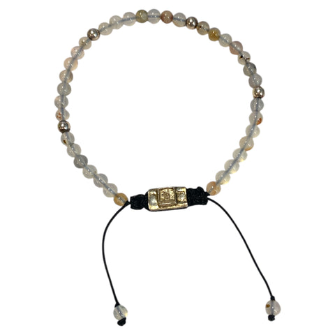 5 BALL WHITE AGATHA BRACELET
