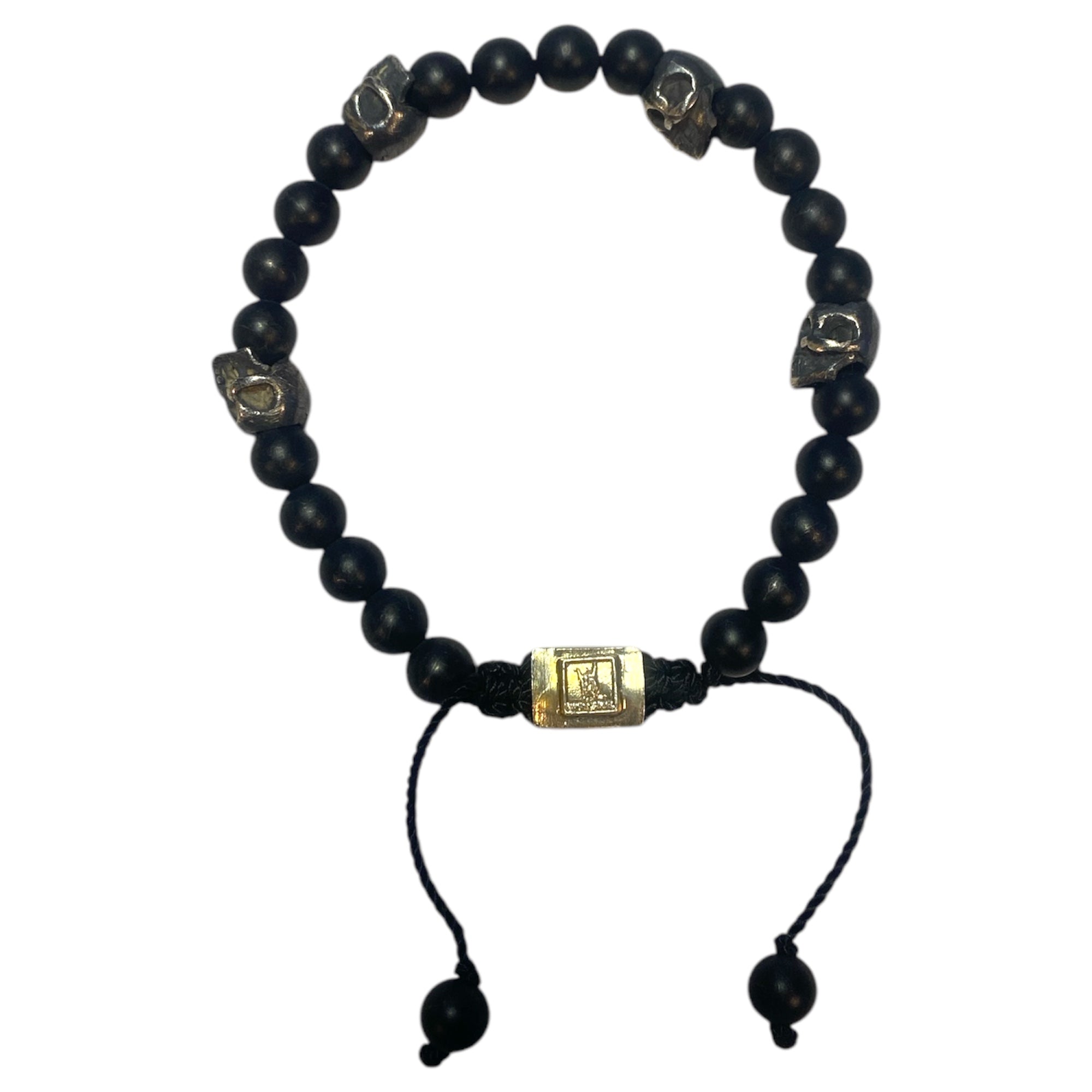 5 SKULLS ONIX BRACELET
