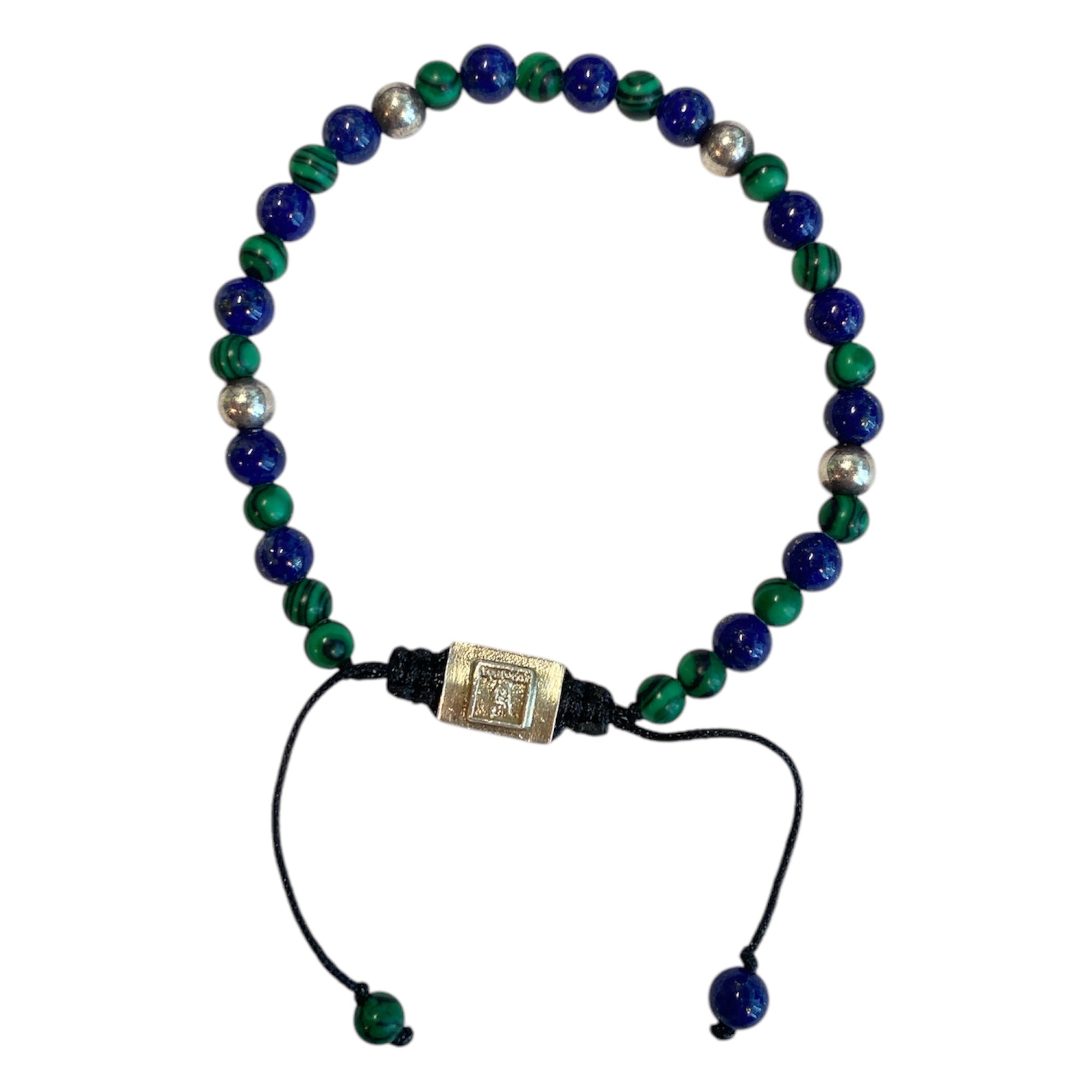 5 BALL COMBINED BEADS LAPISLAZULI AND MALAQUITA