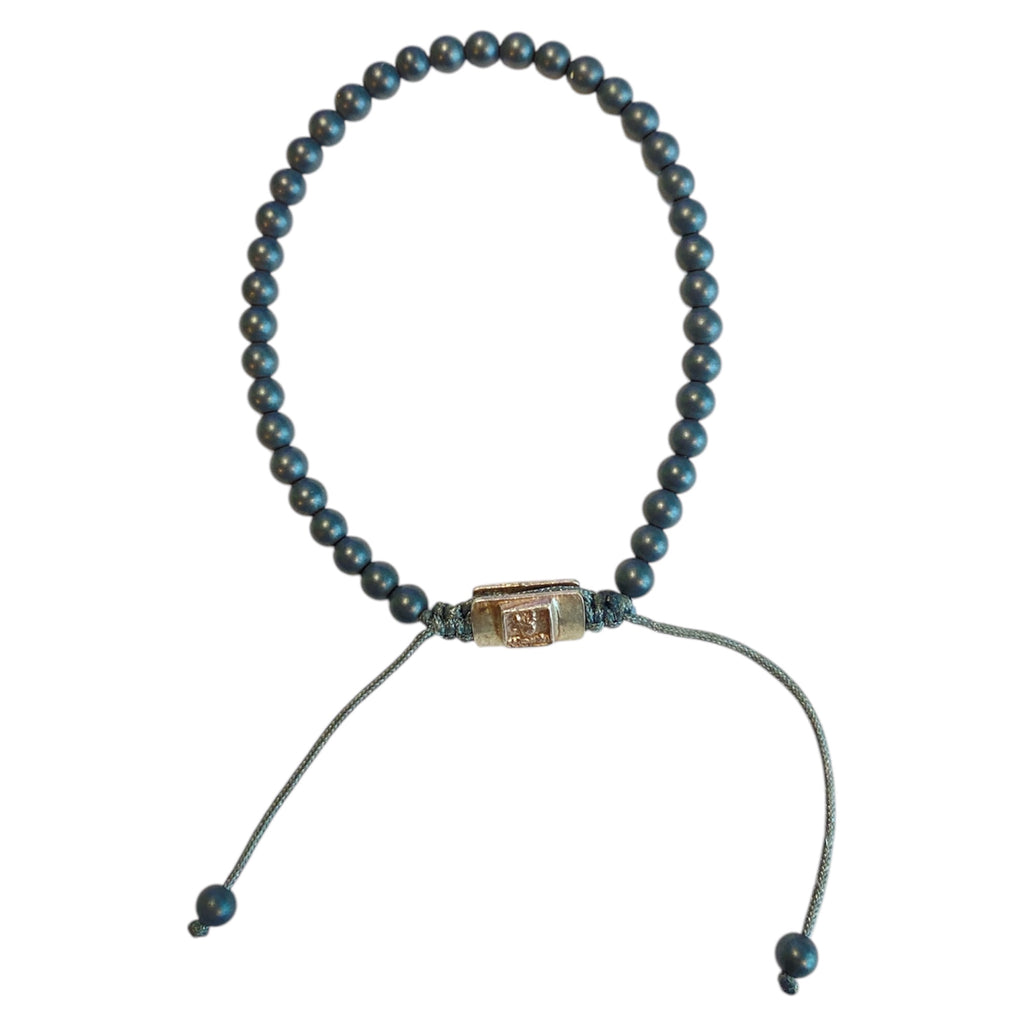 SILVER HEMATITE MATTE BRACELET