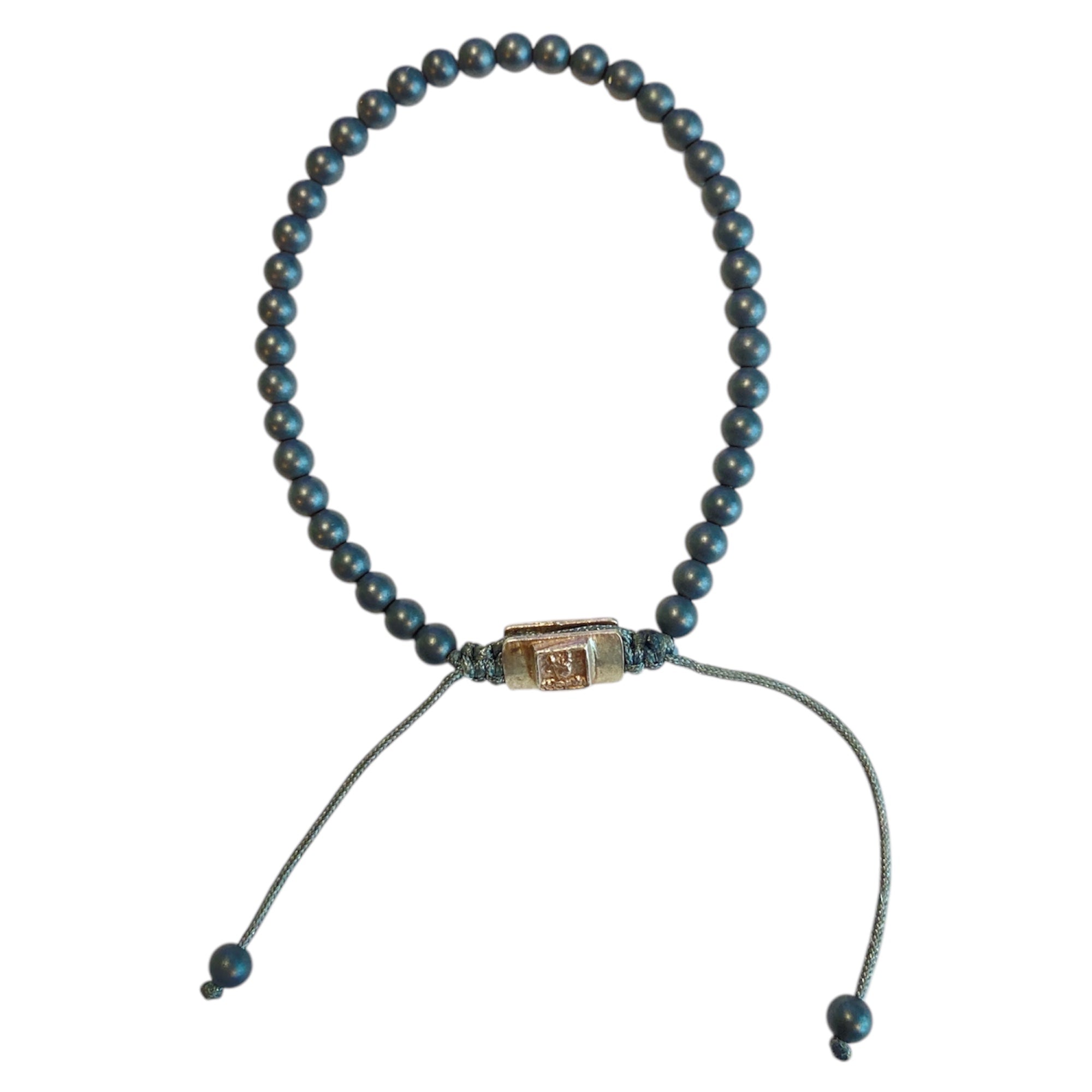 SILVER HEMATITE MATTE BRACELET