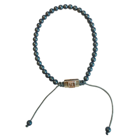 SILVER HEMATITE MATTE BRACELET