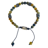 5 SKULLS GOLDEN TIGER EYE