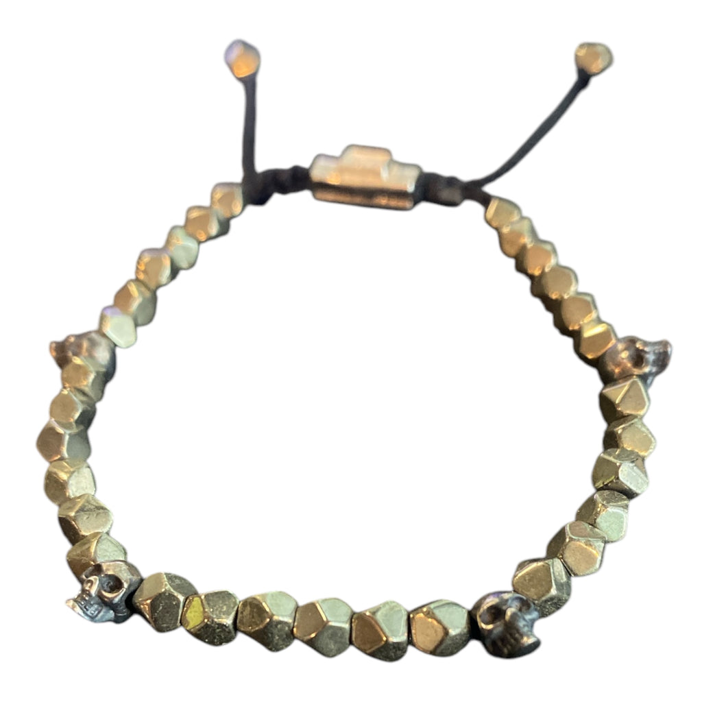 5 SKULLS PIRITE BRACELETE