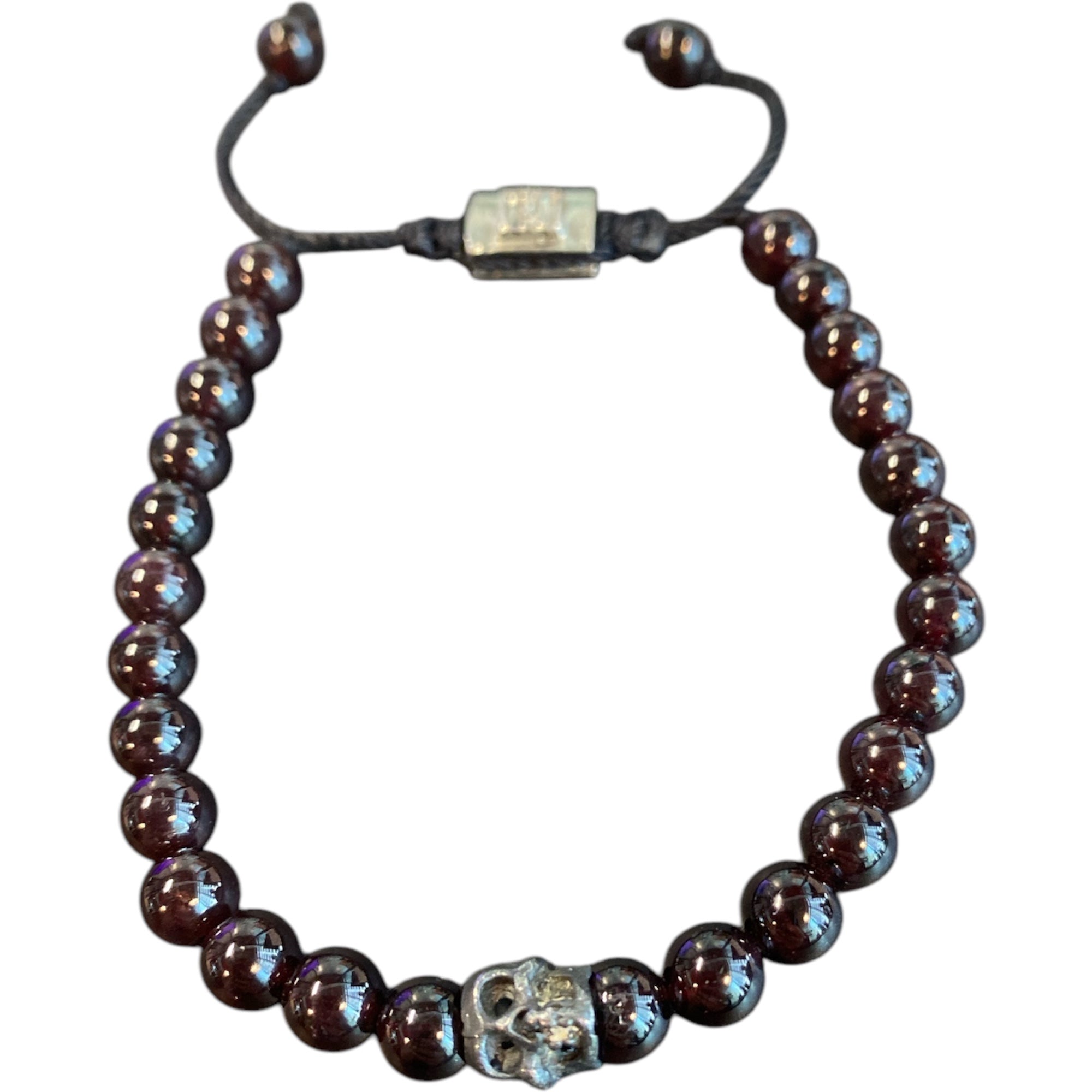 ONE SKULL GRANATE BRACELET