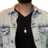 LEATHER AMULET HAMSA HAND